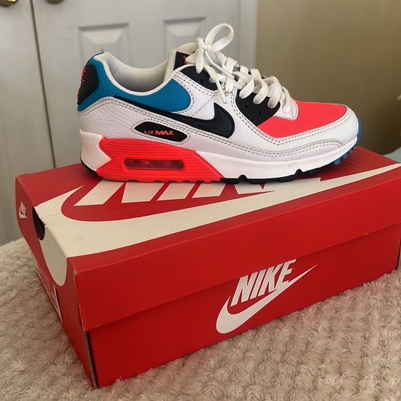 W AIR MAX 90 WHITE/BLACK-BRIGHT CRIMSON - Picture 2 of 3